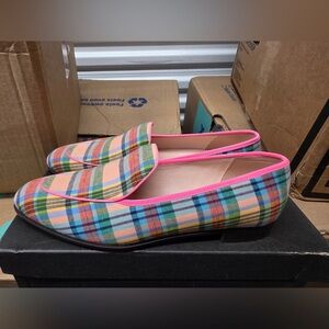 J. Crew Academy Loafers in Plaid. Size 9. New.